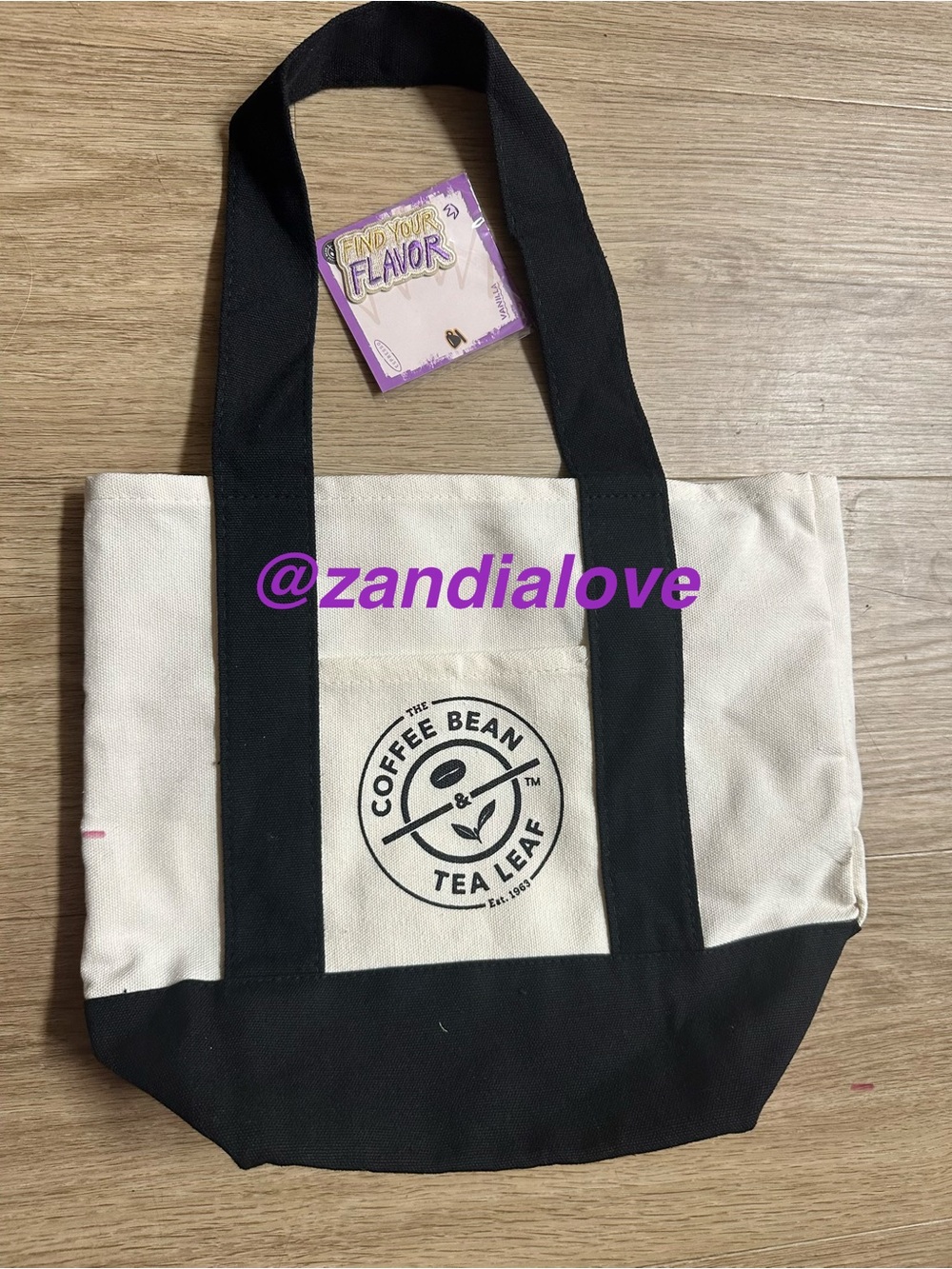 The Coffee Bean & Tea Leaf Tote Bag with free patch